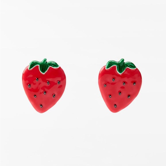 Zara Jewelry - ZARA Strawberry Earrings